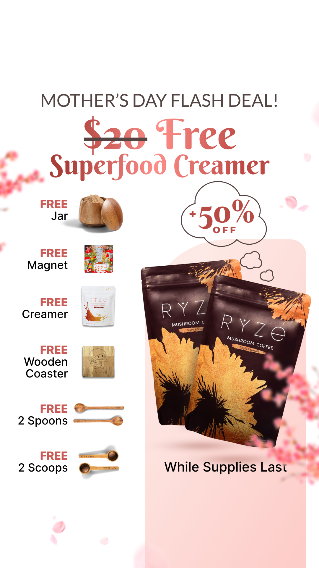RYZE Superfoods Facebook ad