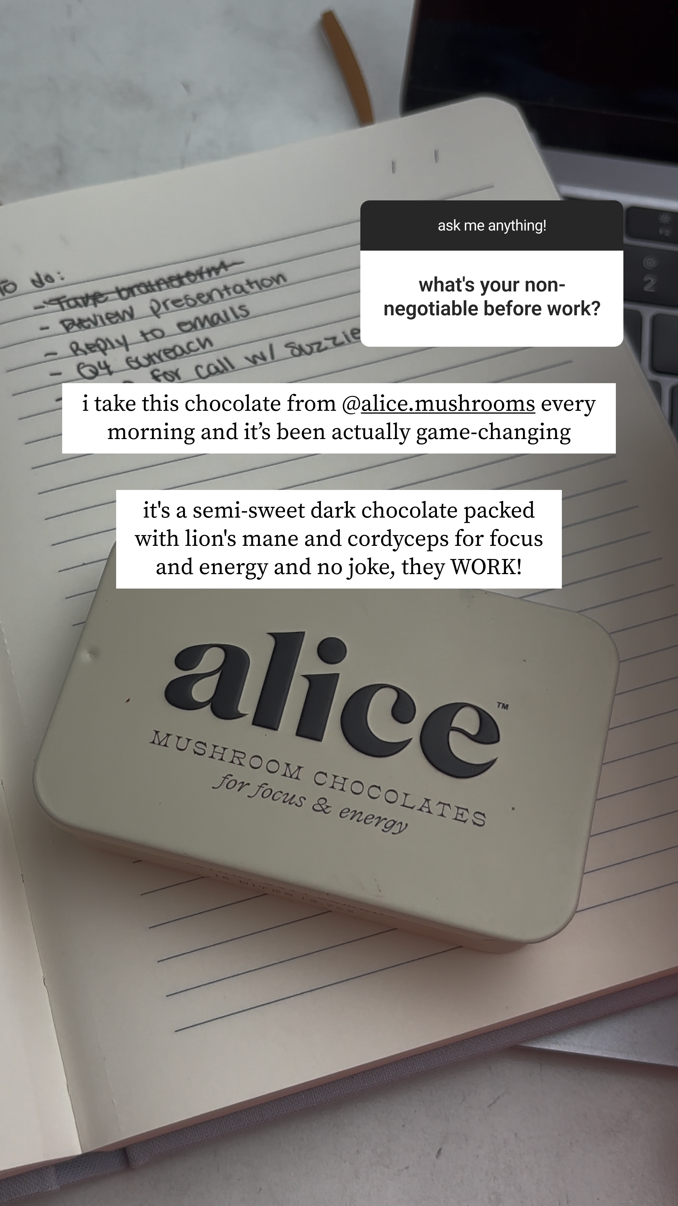 Alice Mushrooms Facebook ad