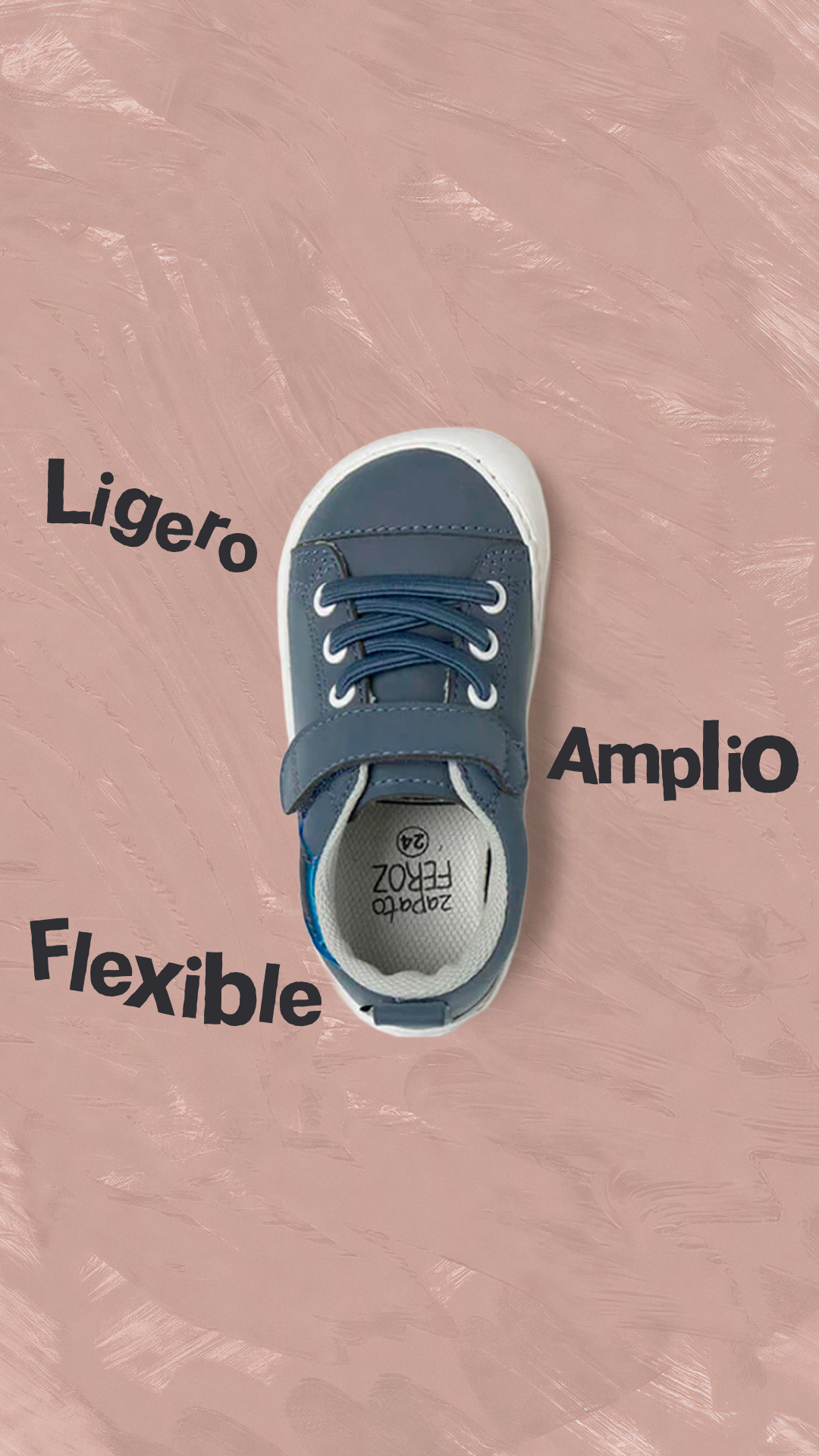 zapato FEROZ Facebook ad: Movimiento natural, sin estorbos