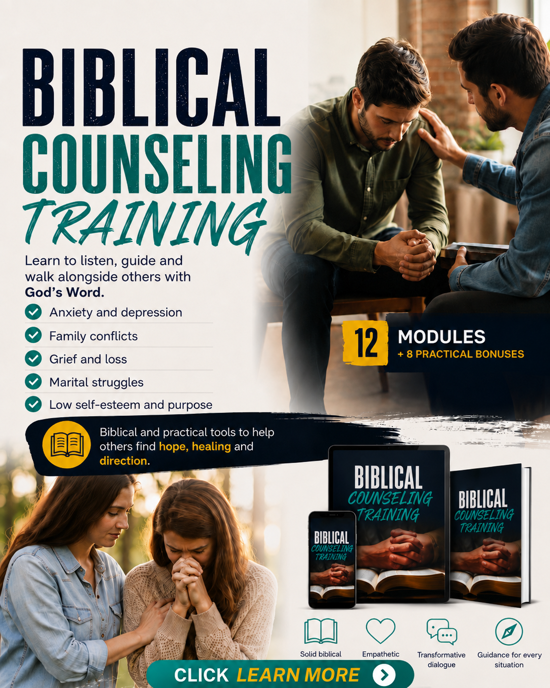 Christian Knowledge Facebook ad: Click Learn More