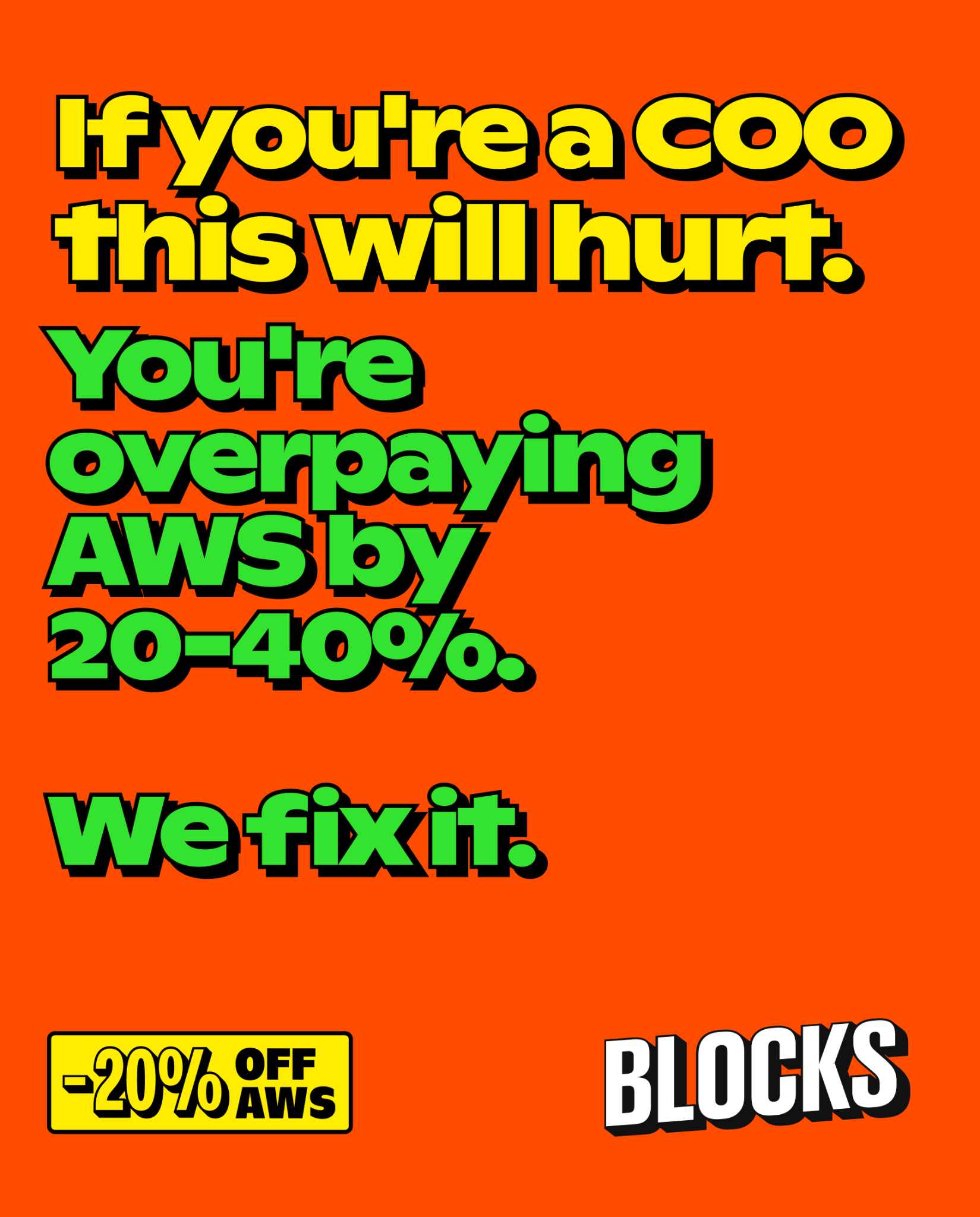 Blocks - AWS Cost Optimization Facebook ad