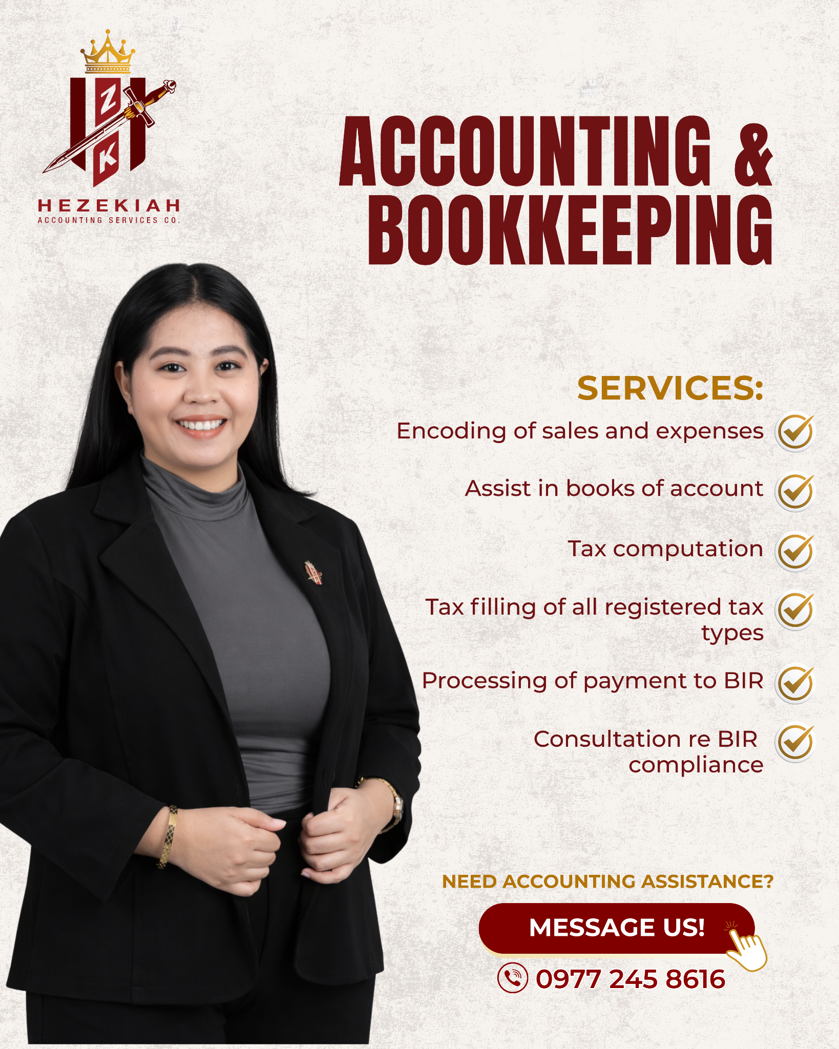 Hezekiah Accounting Services Co. - Lower Antipolo Facebook ad: Accounting Made Easy. Success Made Possible.