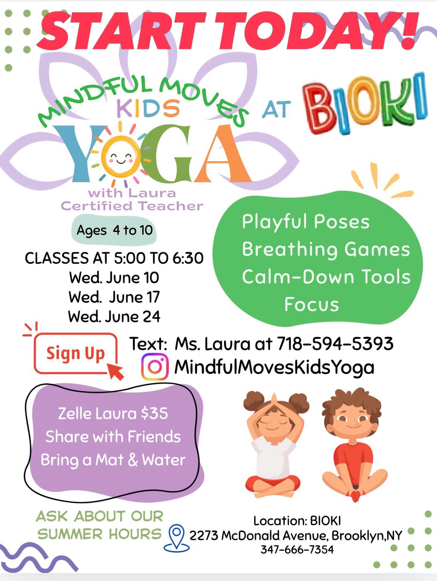 mindfulmoveskidsyoga Facebook ad: Yoga Classes for Kids!