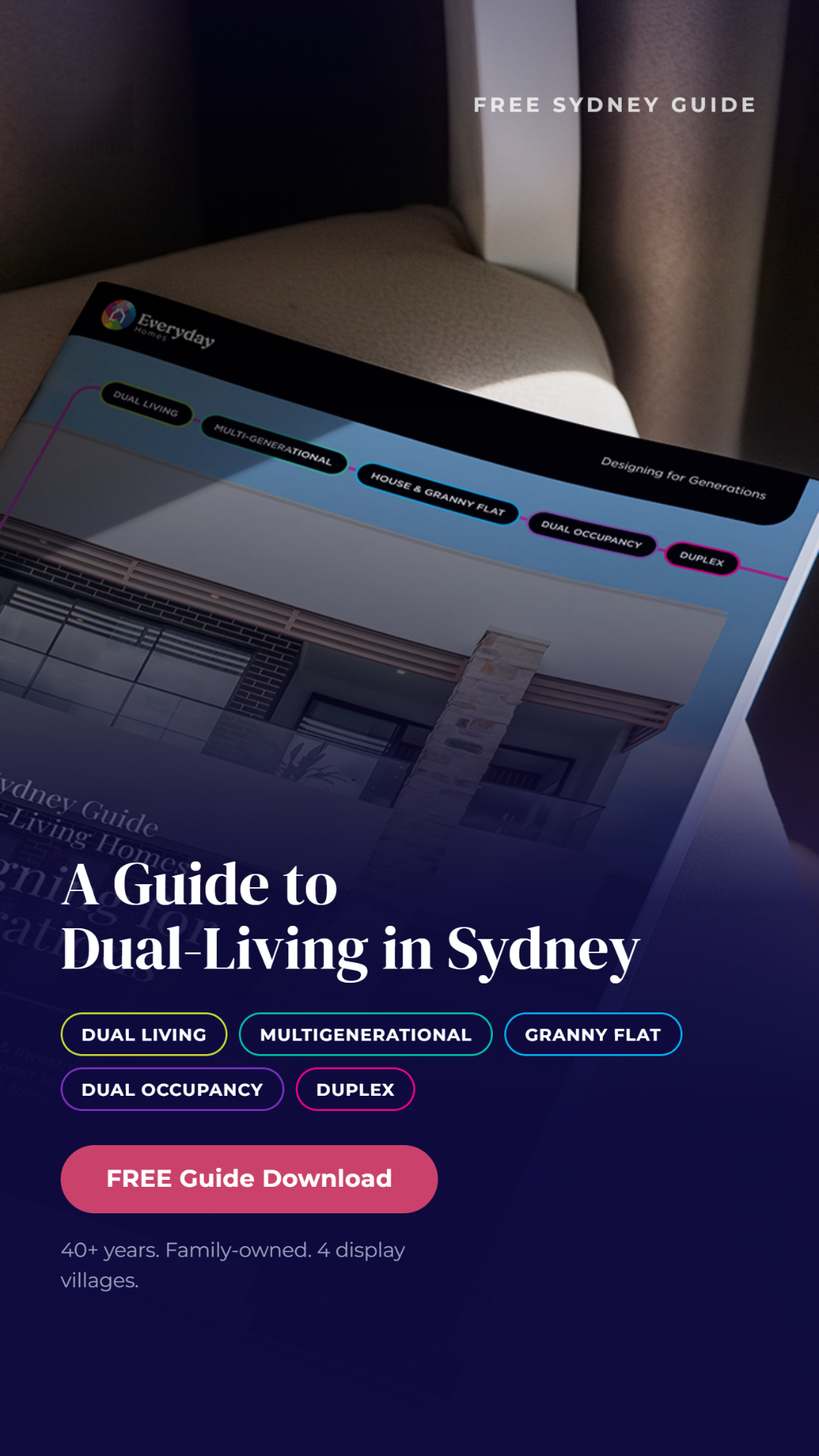 Everyday Homes Facebook ad: FREE Dual-Living Guide