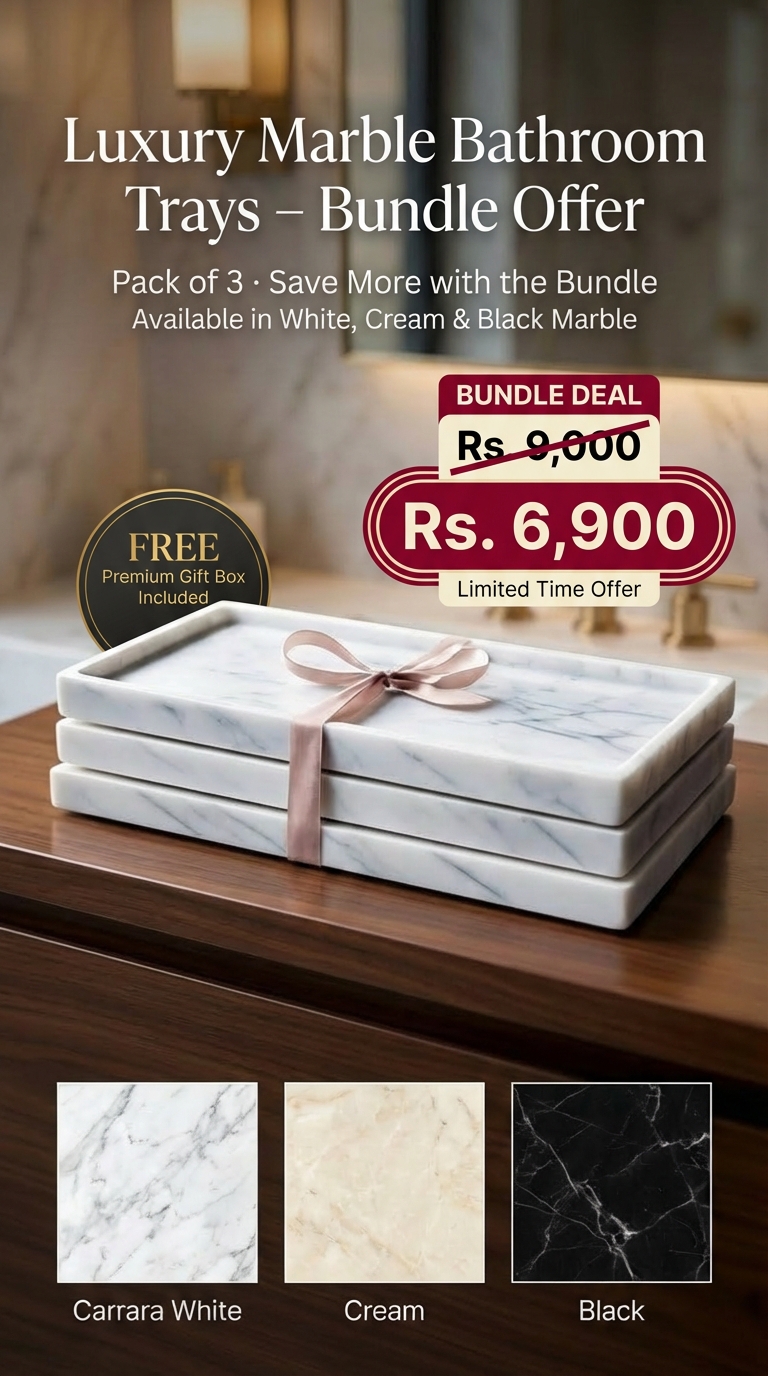 Grable Store Facebook ad: Bundle & Save on Premium Marble Trays