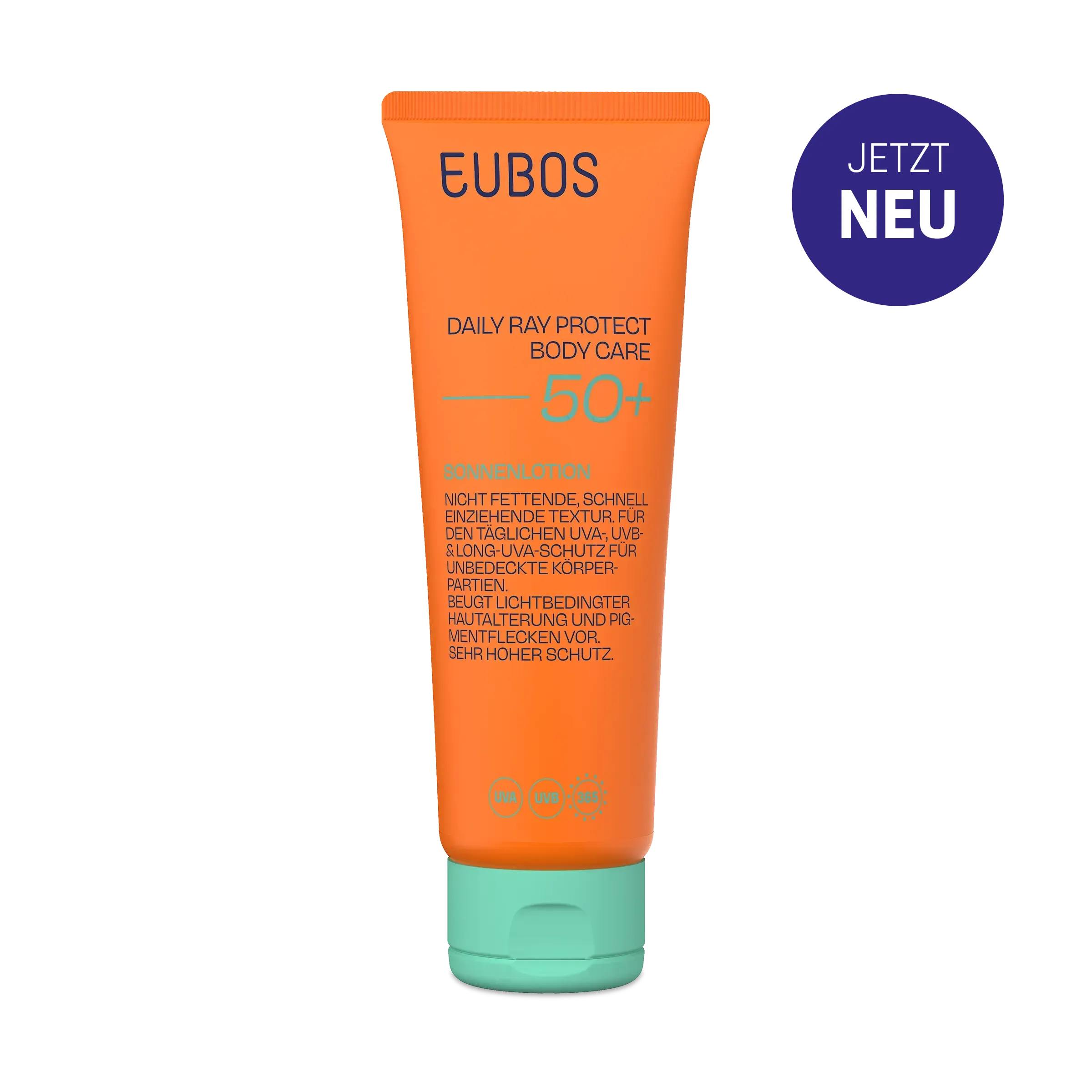 Eubos Germany Facebook ad: UV-Strahlen wirken täglich, auch wenn die Sonne nicht…