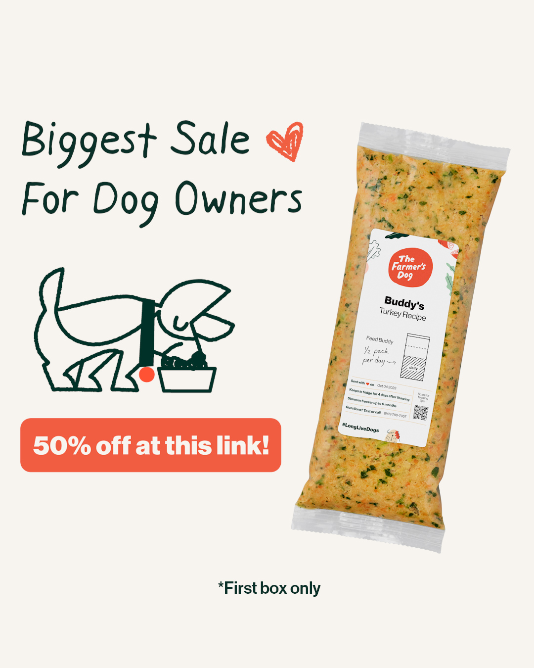 The Farmer's Dog Facebook ad
