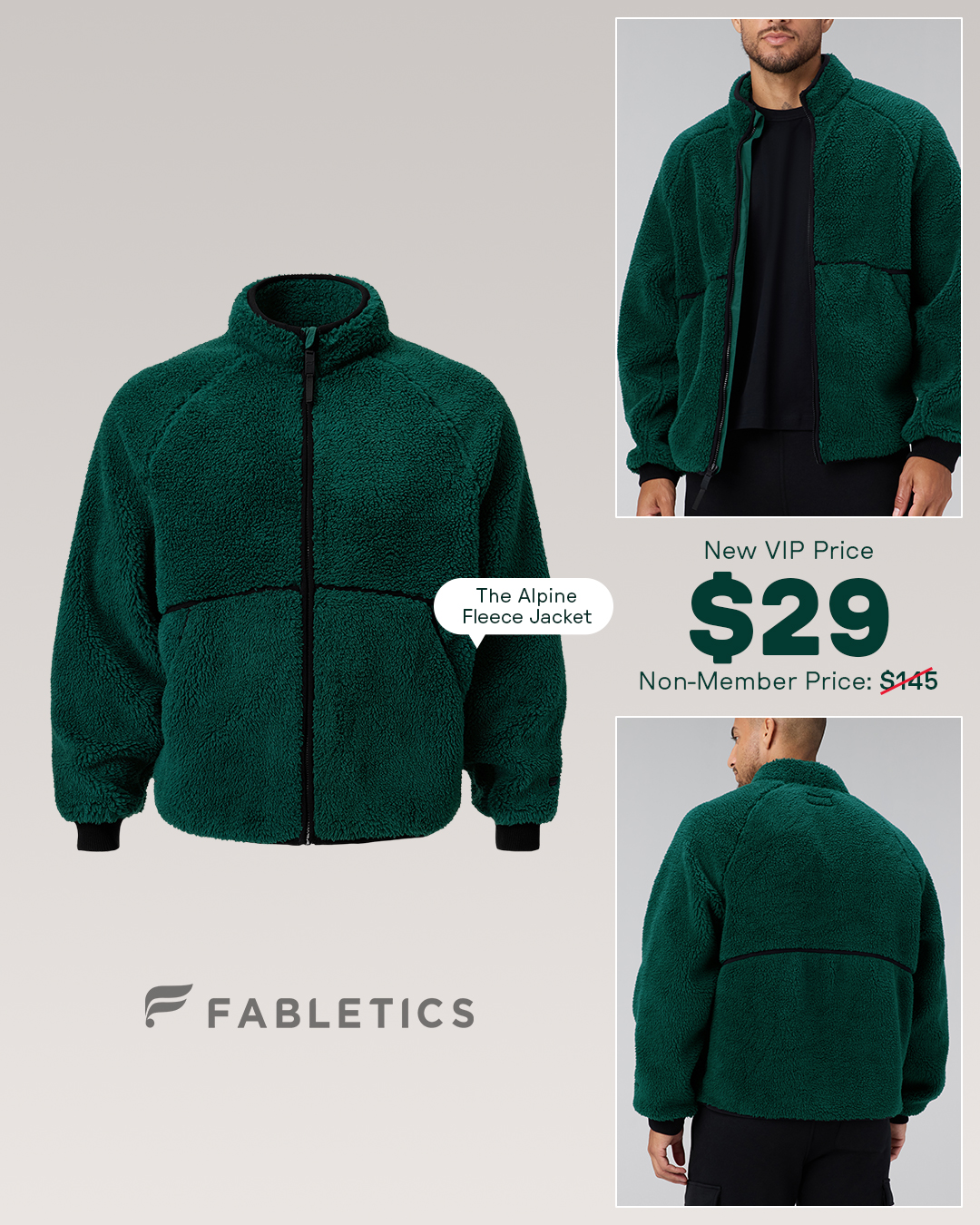 Fabletics Men Facebook ad: NEW DROPS.
