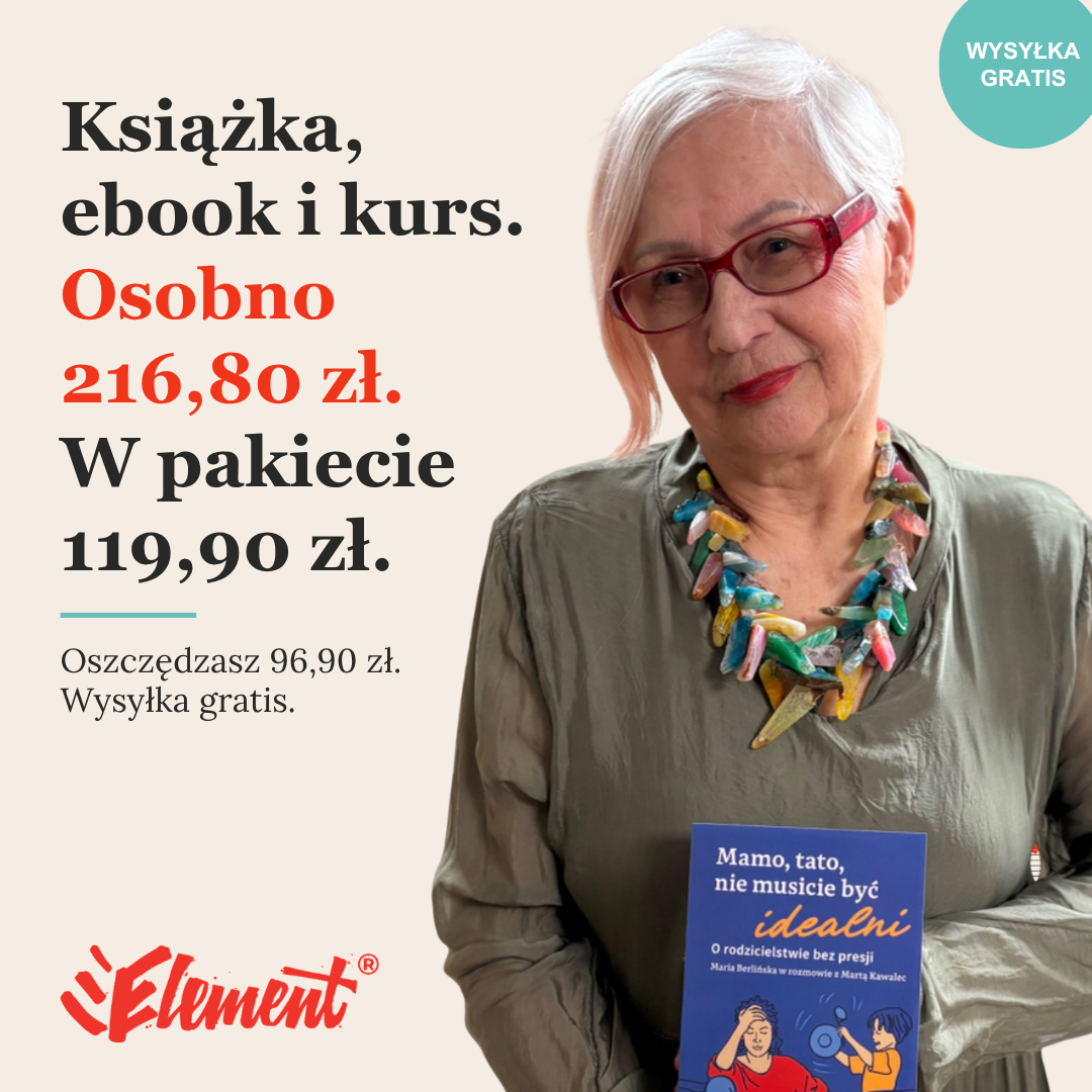 Wydawnictwo Element Facebook ad: Pakiet mamo tato, książka + ebook + kurs