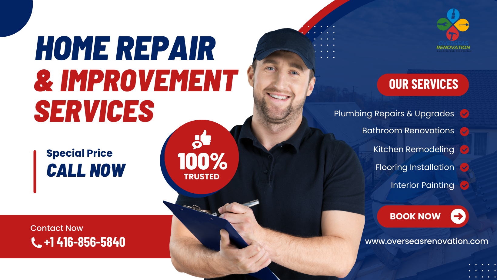 Overseas Renovation - Washroom, Basement & Home Services Facebook ad: Transforming homes with expert renovation services in…