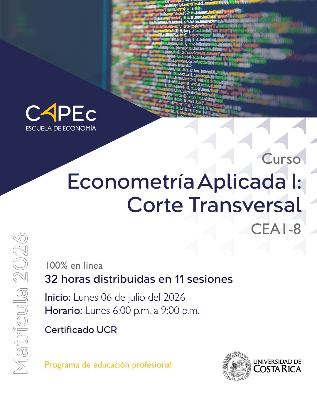 CAPEc Capacitación y Actualización Profesional en Economía-UCR Facebook ad