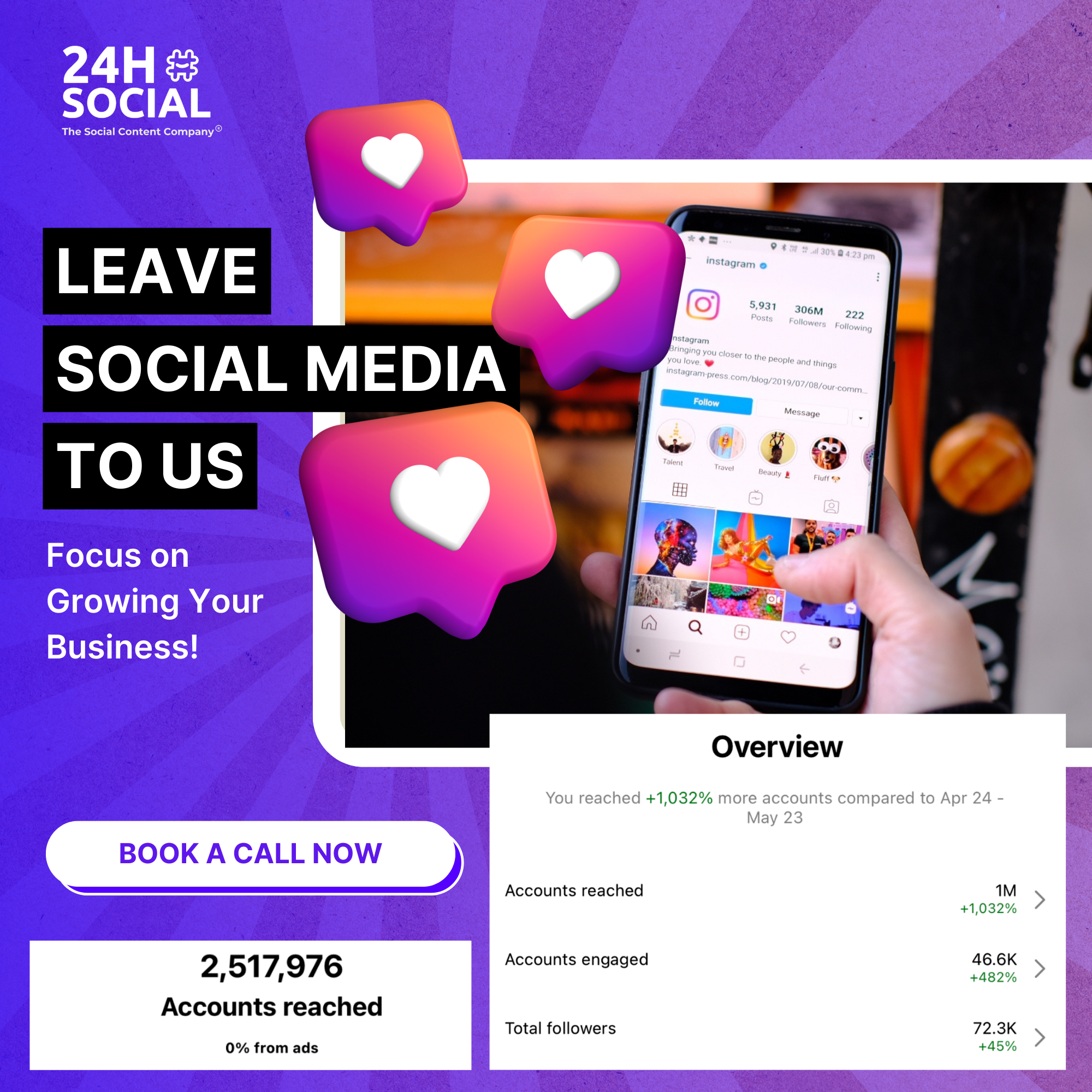 24 Hour Social Facebook ad from Jan 6, 2026