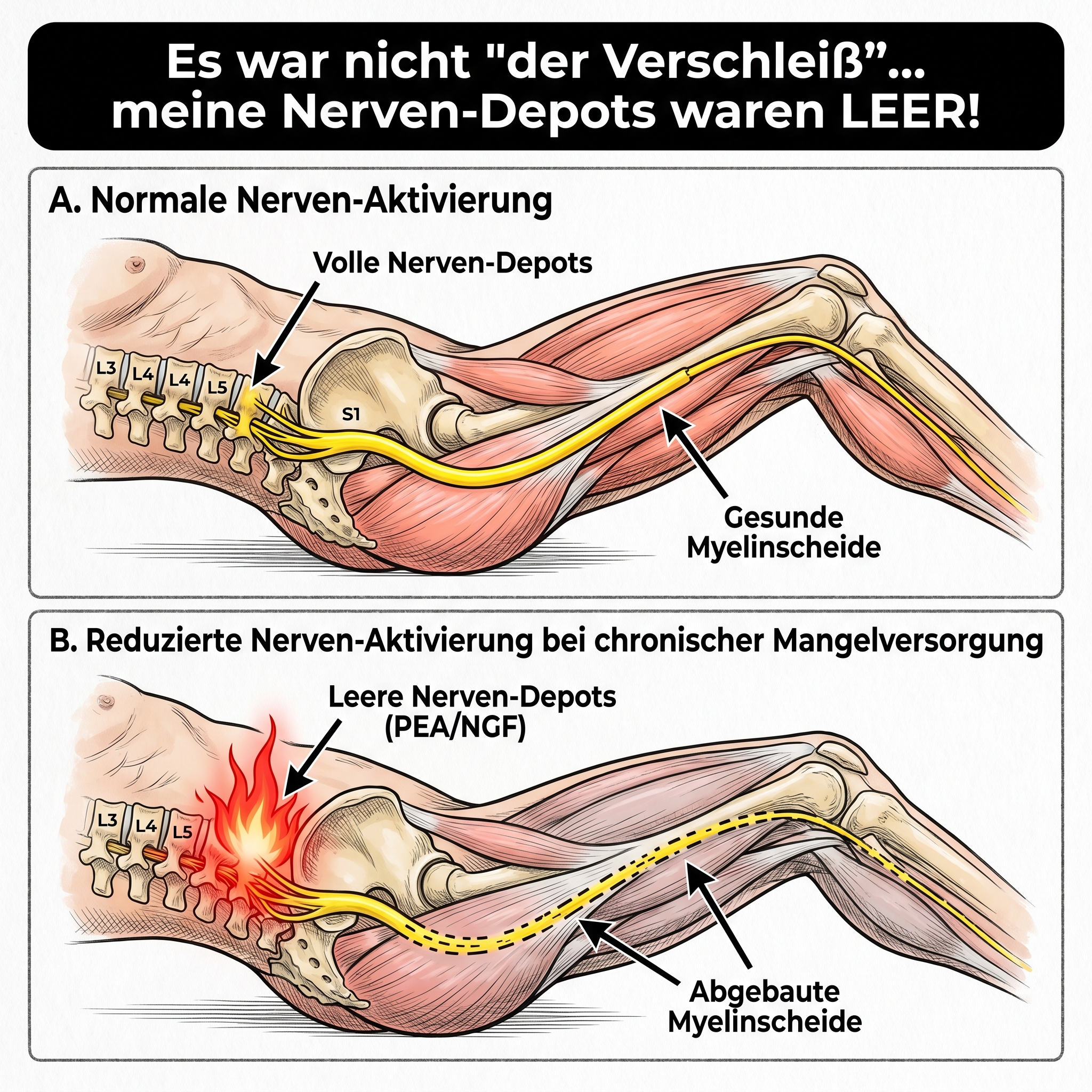 Aufrecht leben Facebook ad: Rücken? Das hat wirklich geholfen