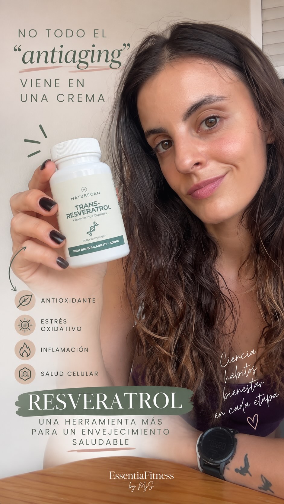 Naturecan España Facebook ad: No todo el antiaging viene en una crema.