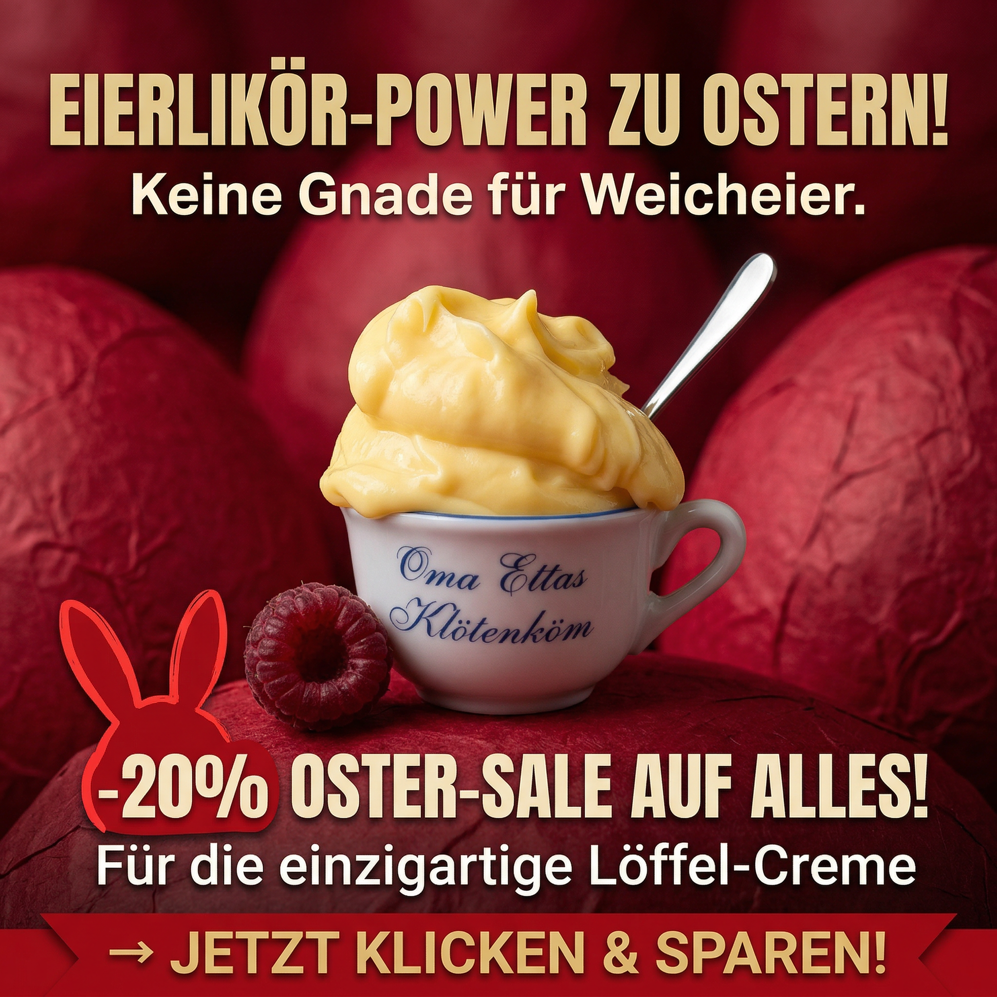Oma Ettas Klötenköm Facebook ad: Geheime Dessert-Tradition von der Insel Juist.