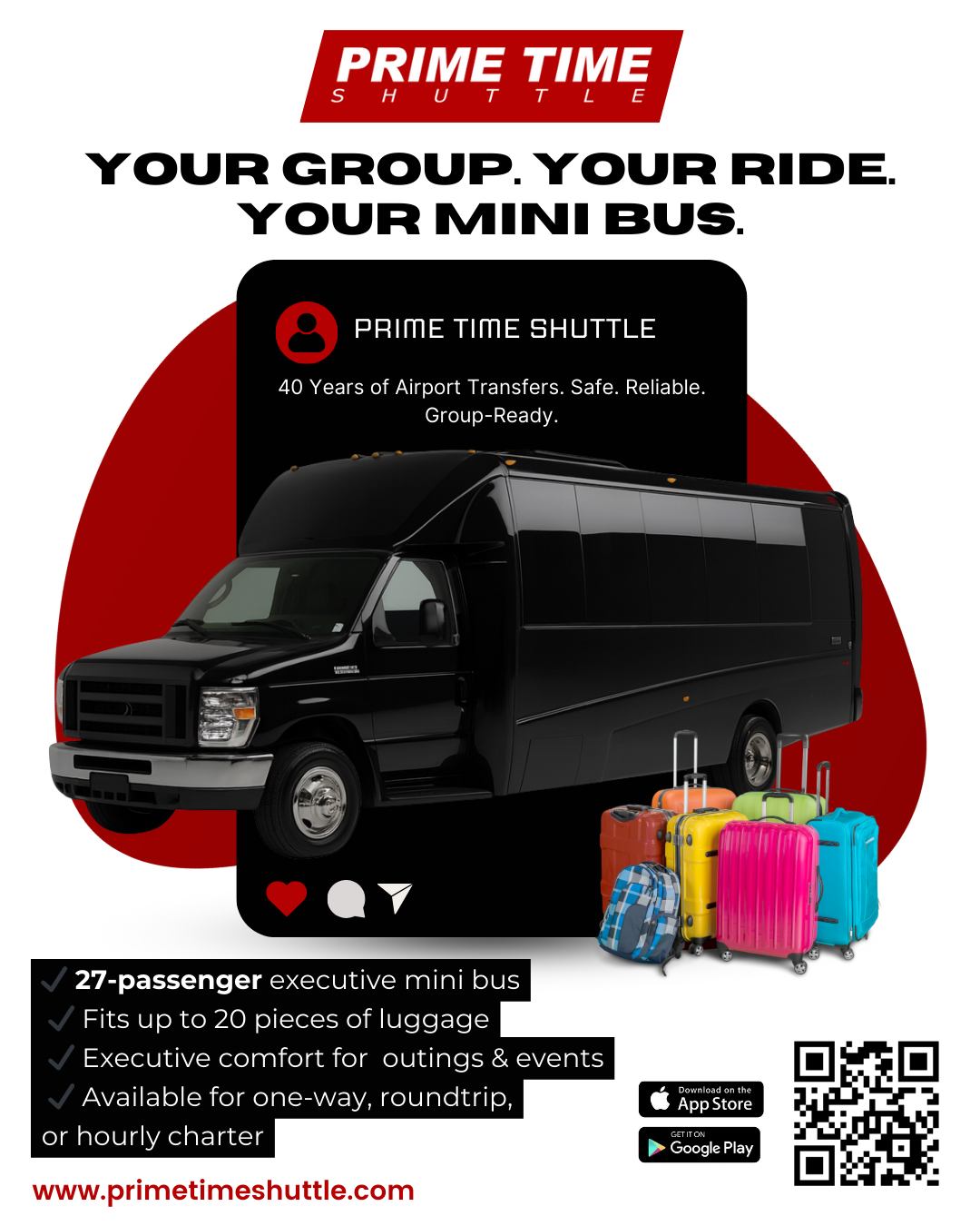 Prime Time Shuttle Facebook ad