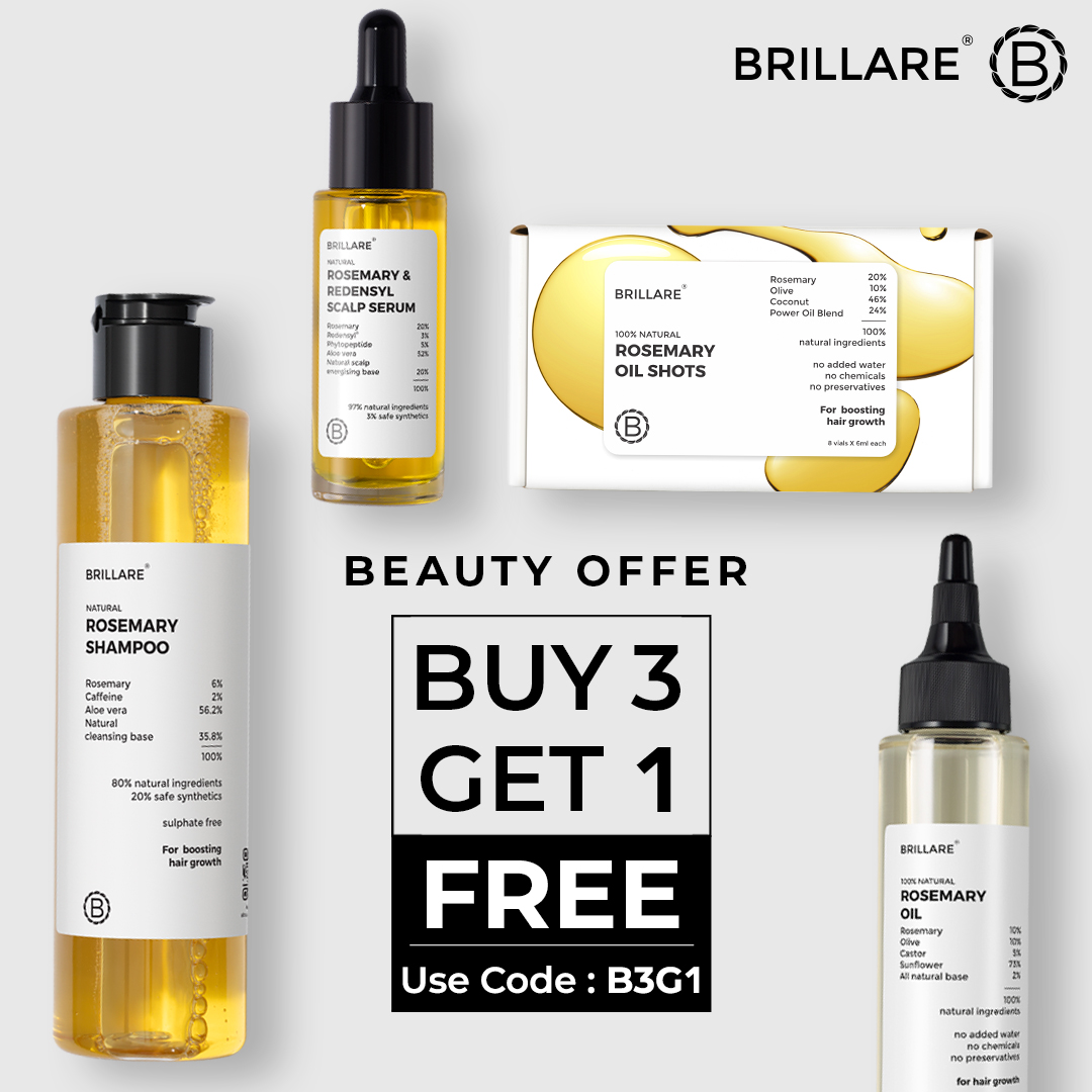 Brillare Facebook ad: Buy 3 & Get 1 FREE