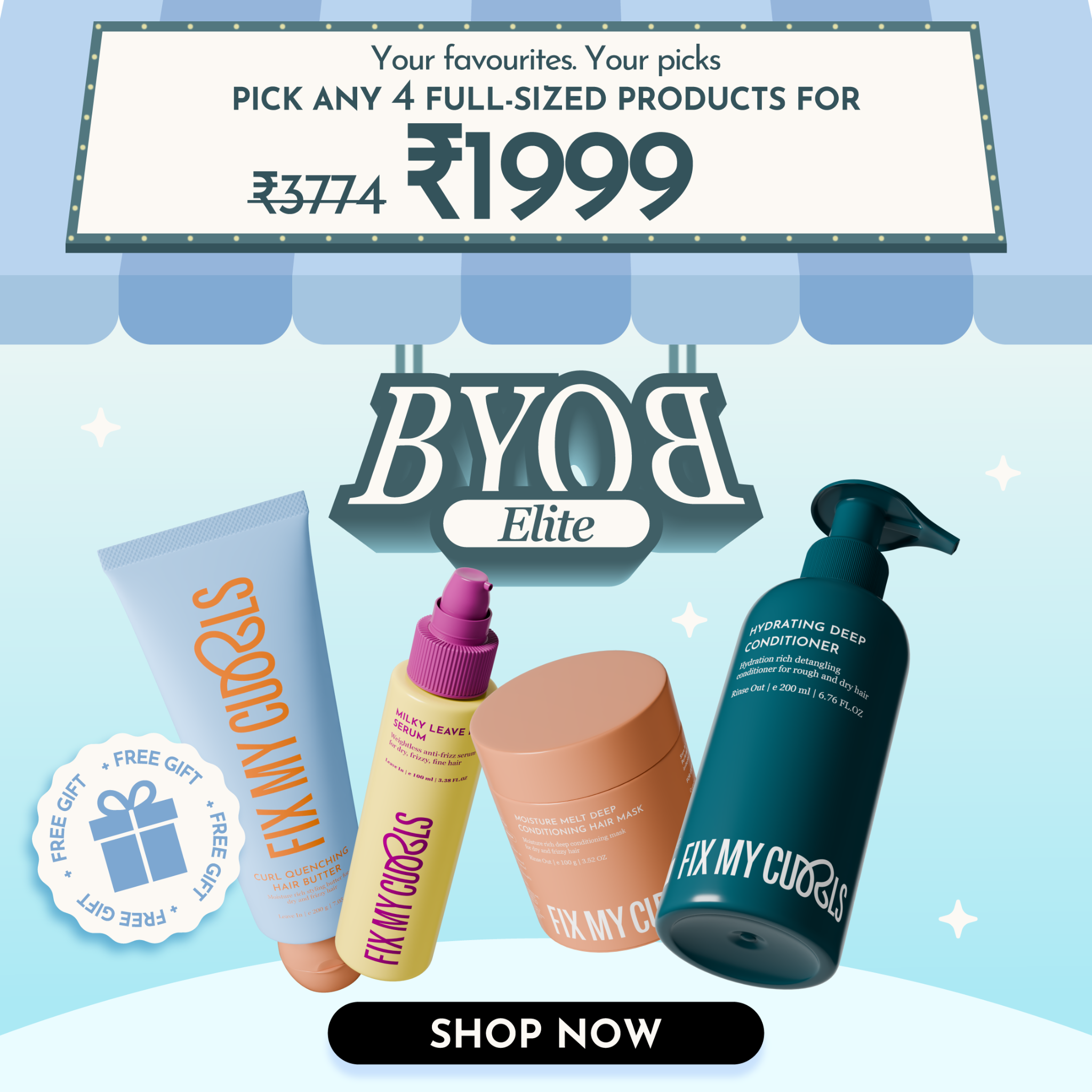 Fix My Curls Facebook ad: Wait, did someone say freebie?