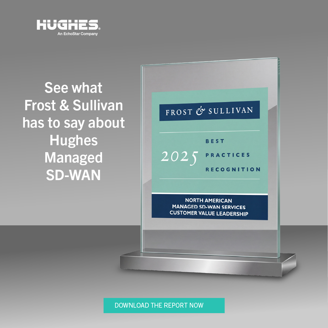 Hughes Facebook ad: Read why Hughes leads in Managed SD-WAN.