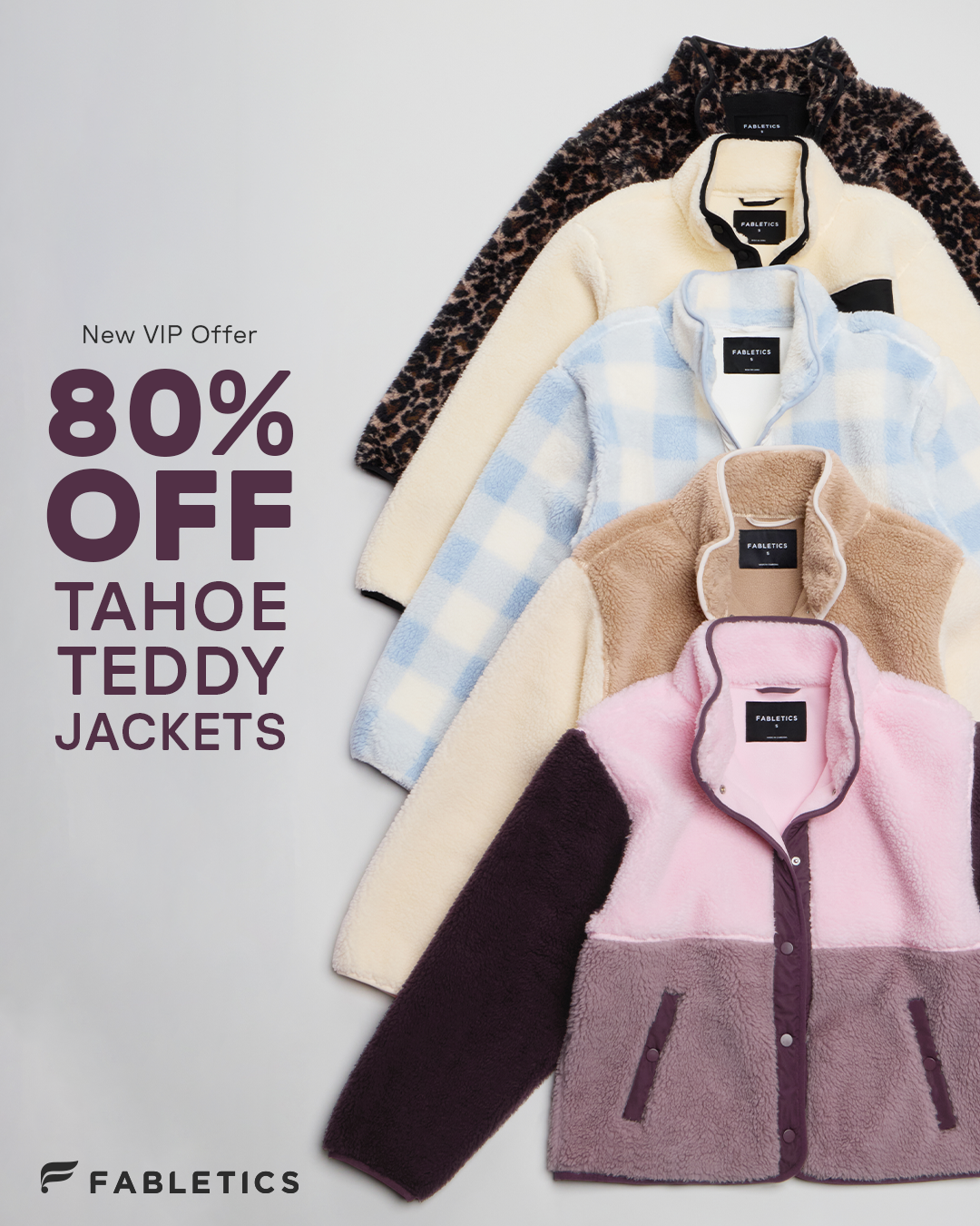 Fabletics Facebook ad: FALL-READY IN TEDDY