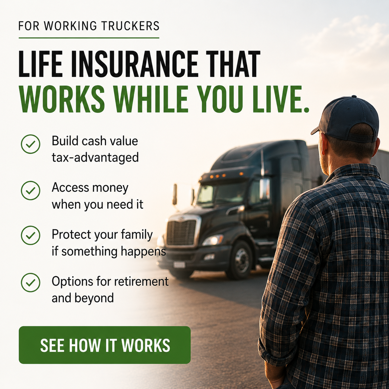 Saving Truckers Facebook ad