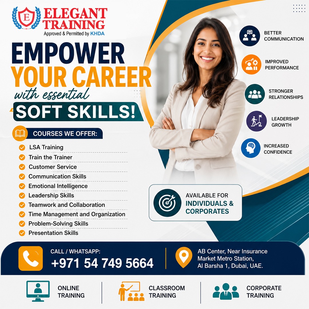 Elegant Training Center Facebook ad: Empower Your Career with Soft Skills
