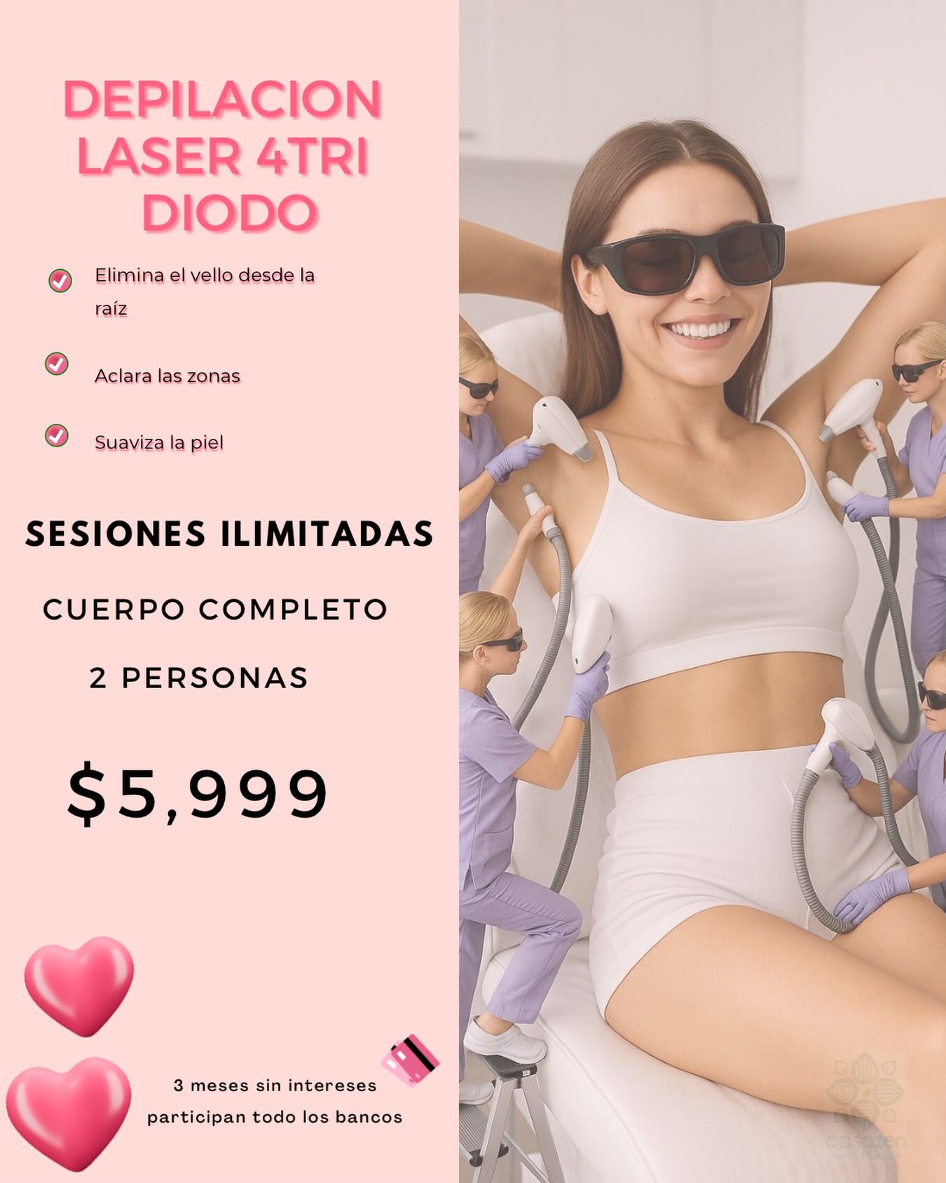 Casa Zen Spa Facebook ad: Elimina el vello definitivamente