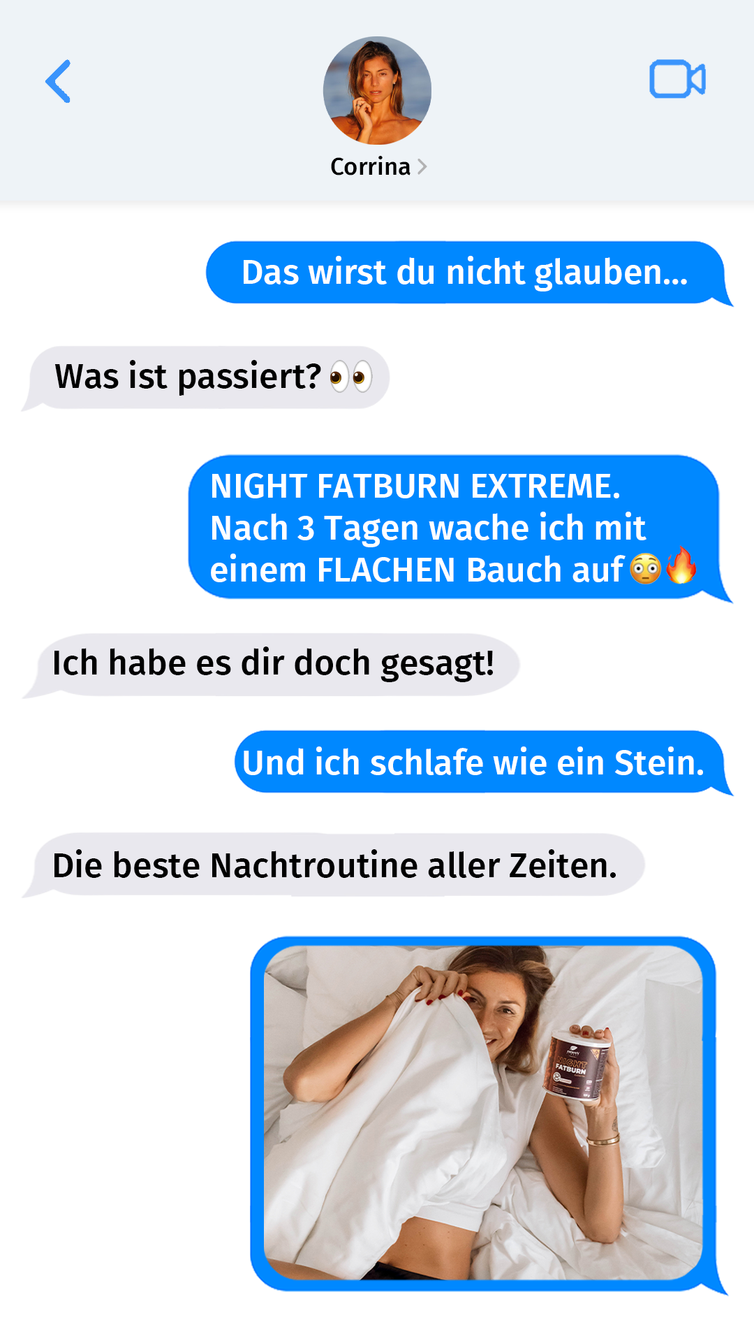 Nature's Finest Österreich Facebook ad: Die Kilos sind gepurzelt, ohne dass ich meine Routine…