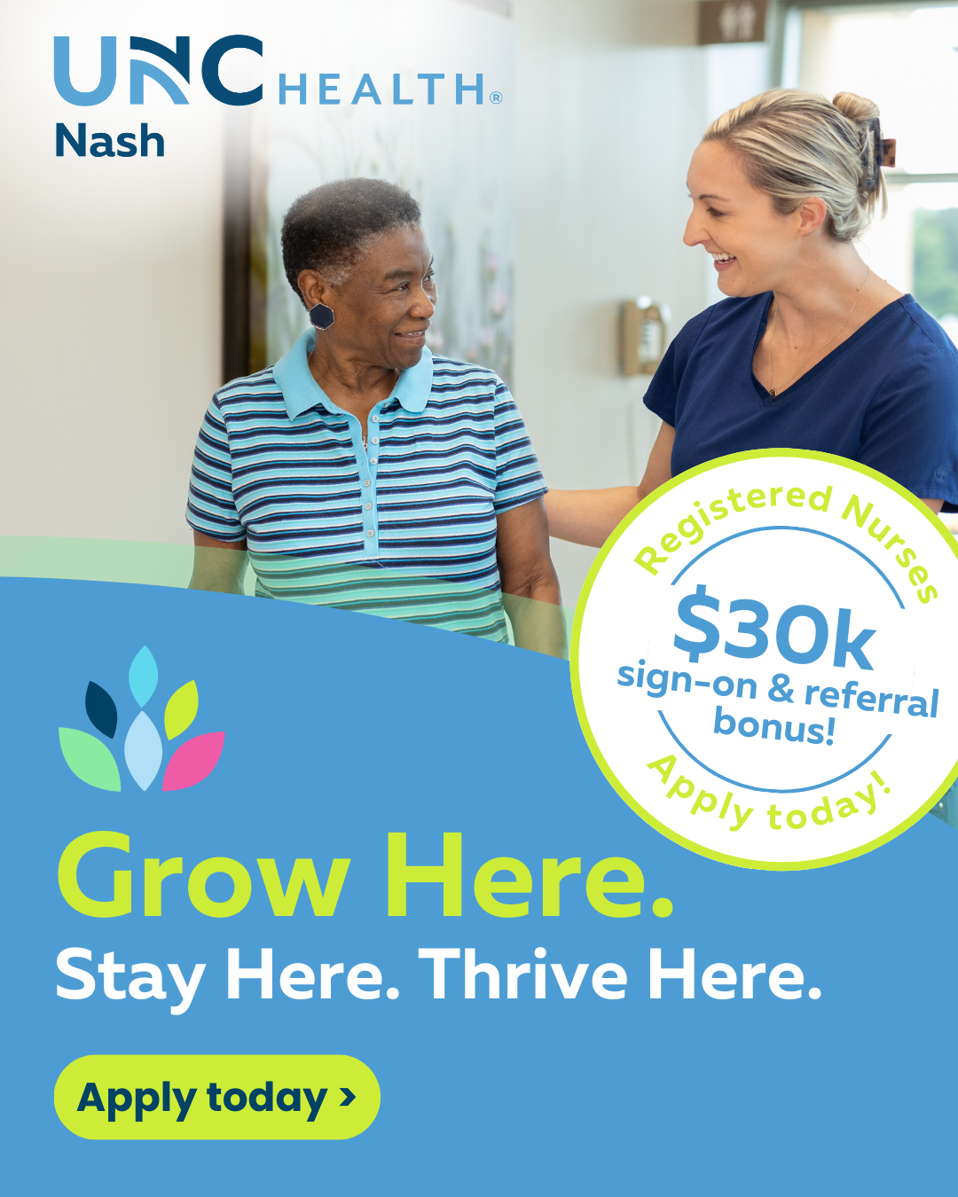 UNC Health Nash Facebook ad: Registered Nurses - Join Our Team in Rocky Mount