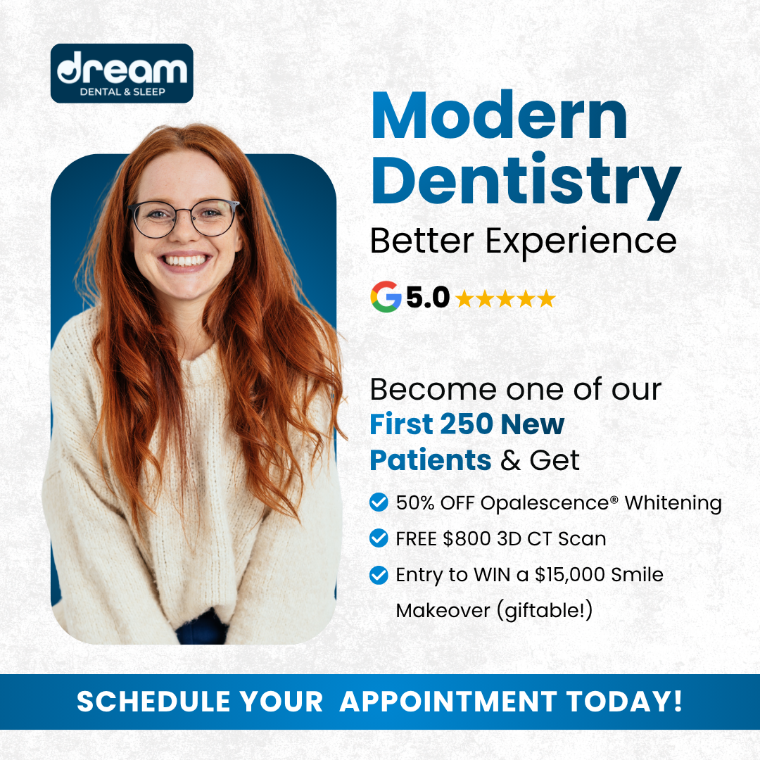 Dream Dental & Sleep Facebook ad: 50% Off Cosmetic Makeovers!