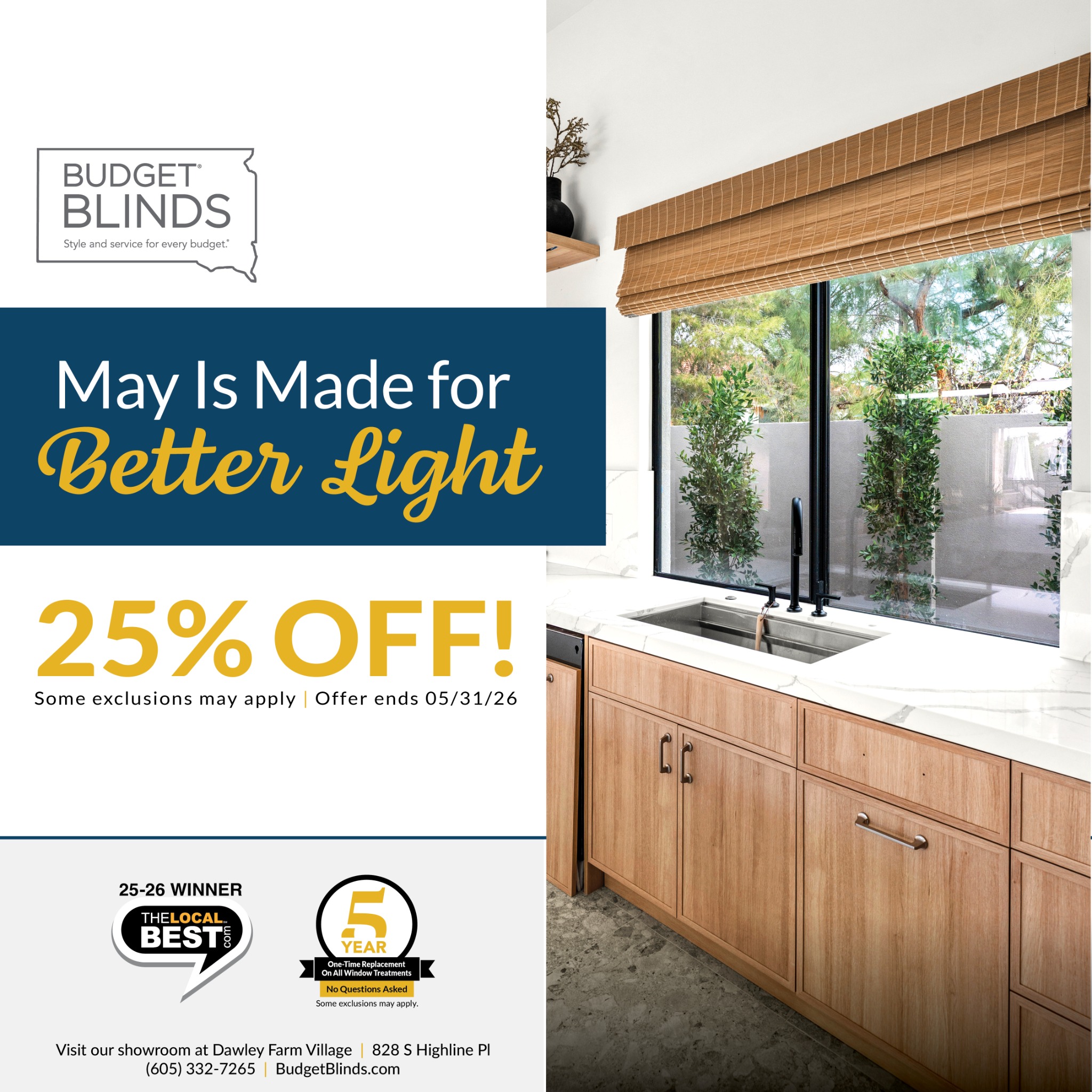 Budget Blinds of Sioux Falls Facebook ad
