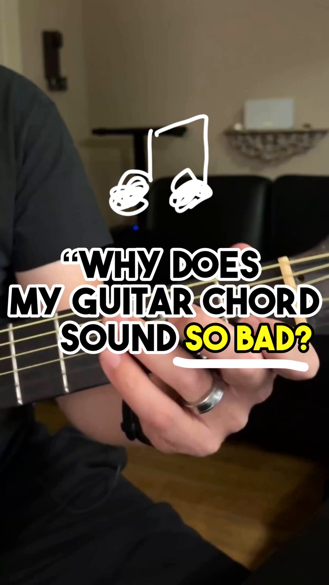 Adrian Curran Guitar Tutor Facebook ad: Why does your chord still sound bad when…