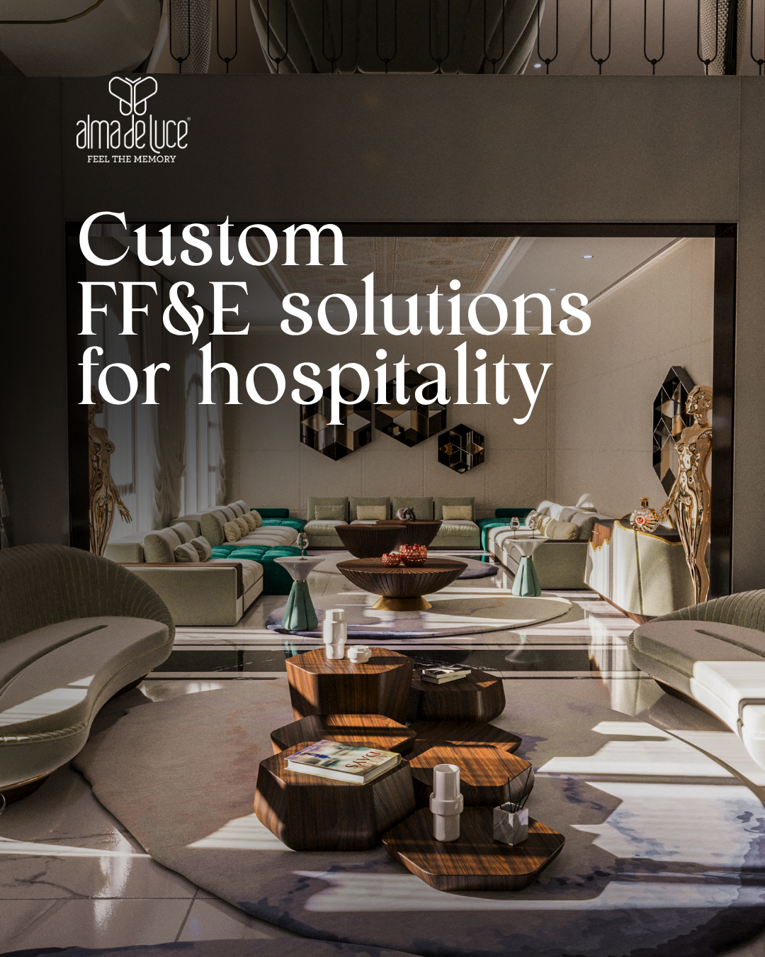 ALMA de LUCE Facebook ad: We produce the pieces your project needs