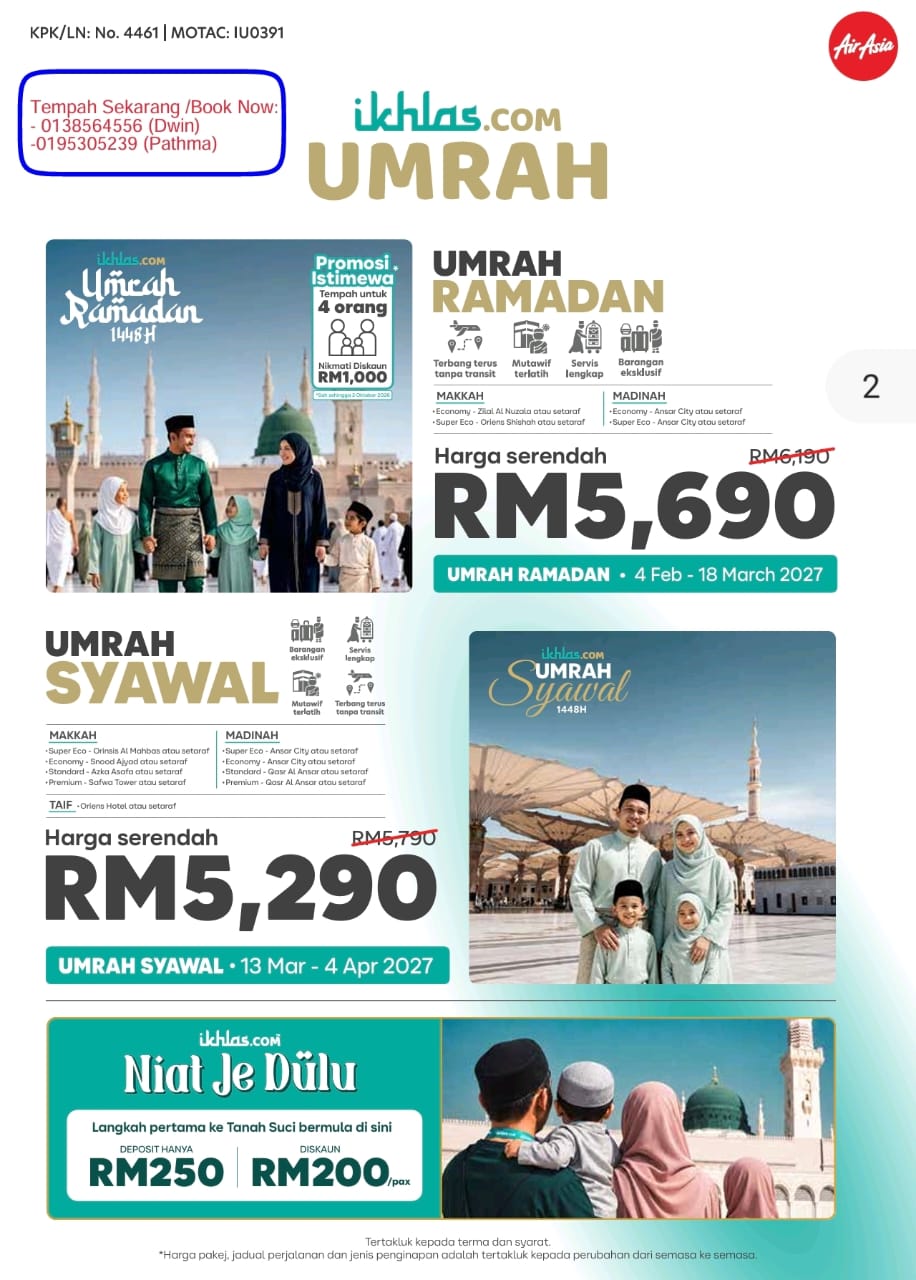Dwin Ikhlas Facebook ad: Impian nak tunai ibadah umrah kini bukan lagi…