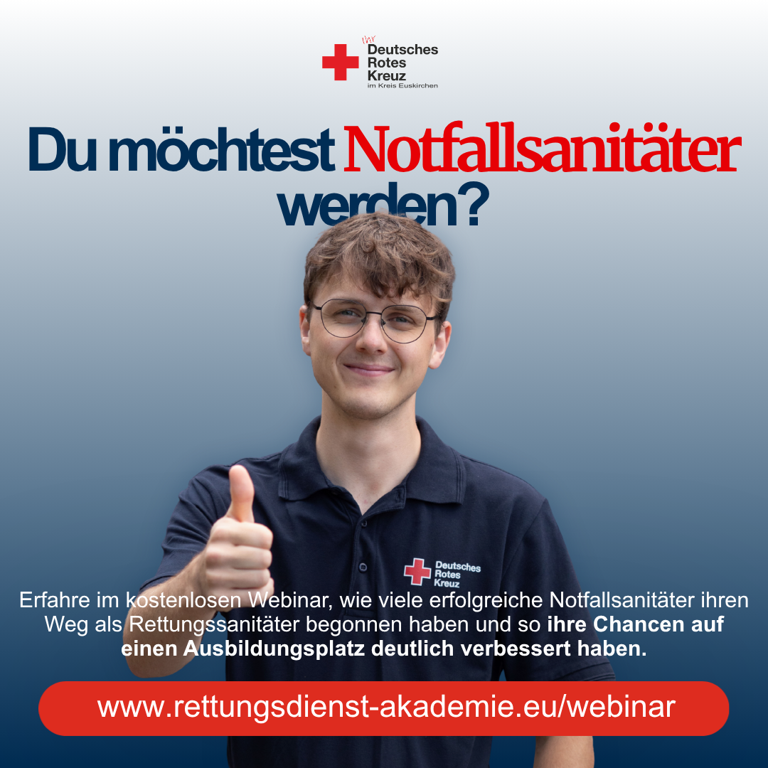 DRK Kreisverband Euskirchen e.V. Facebook ad: Du möchtest Notfallsanitäter werden?