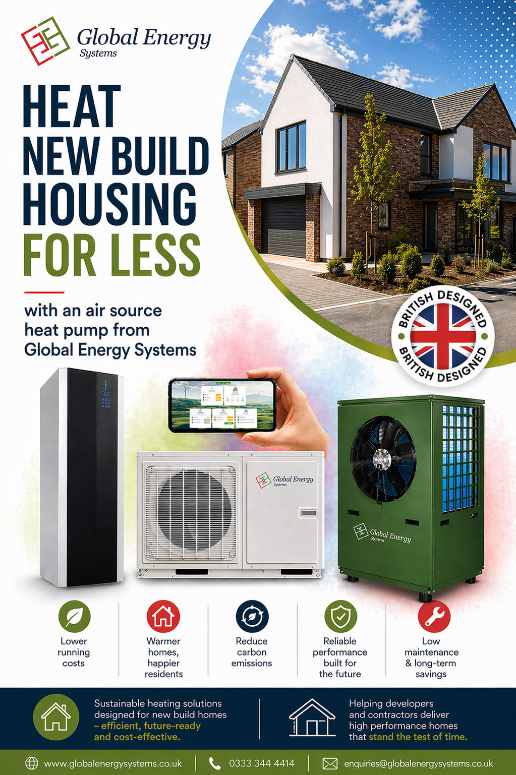 Global Energy Systems Limited Facebook ad: Heat Pump Solutions for New Builds in Dundee