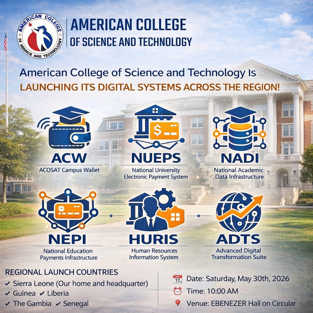 Acosat University Facebook ad: The American College of Science and Technology (ACOSAT)…