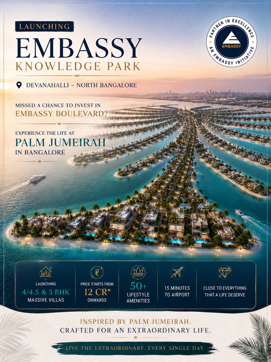 Embassy Bangalore Facebook ad: From ₹12 Cr*