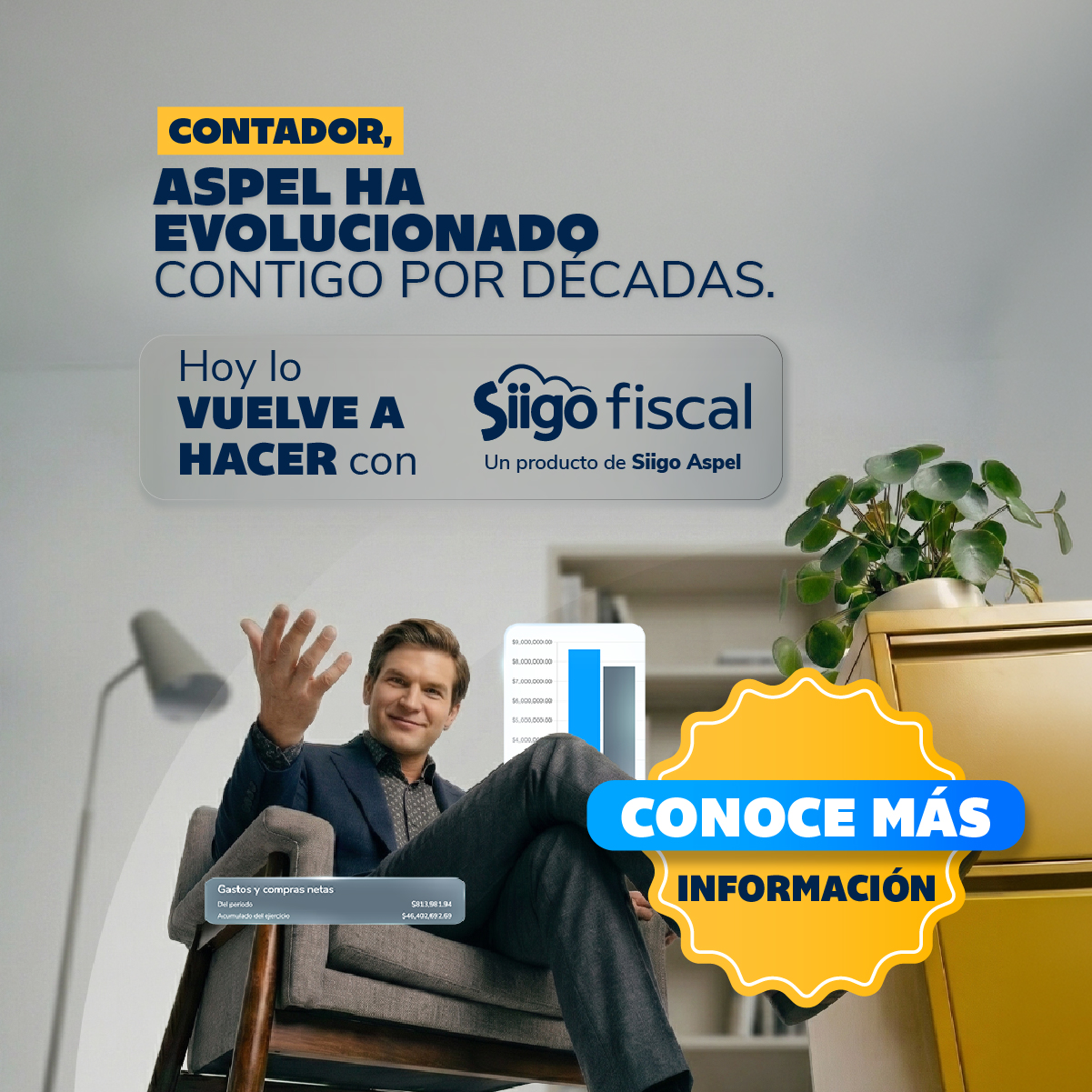 Siigo Aspel Facebook ad: Contador, impulsa tu profesión con Siigo Fiscal