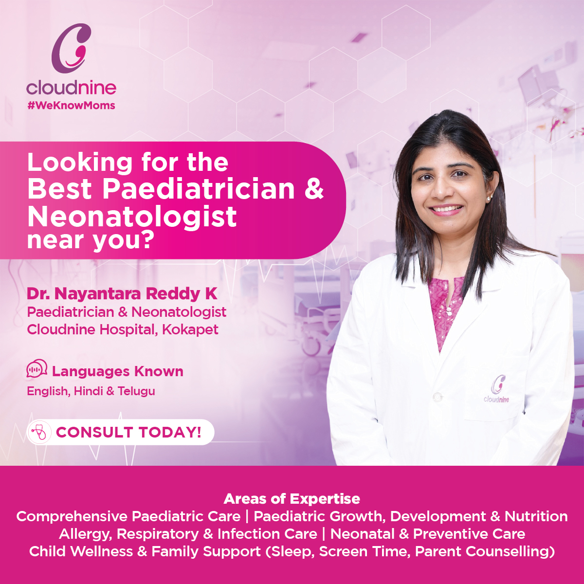 Cloudnine Hospital - Kokapet, Hyderabad Facebook ad