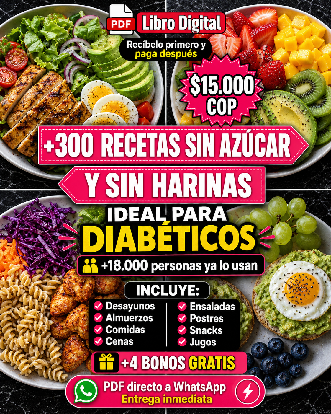 Vida Práctica Facebook ad: 300 Recetas Por $15.000
