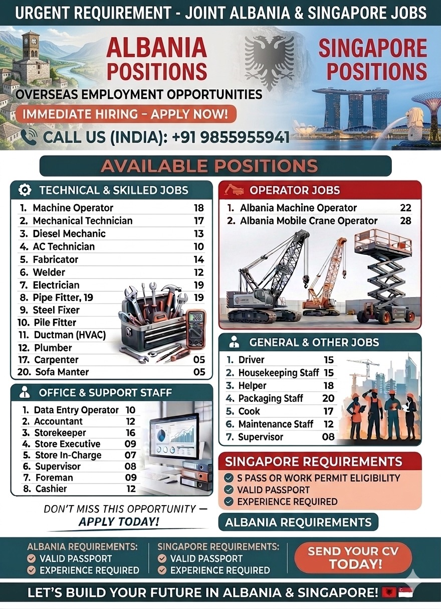 Dream Destiny Facebook ad: VACANCY FOR SINGAPORE AND ALBANIA