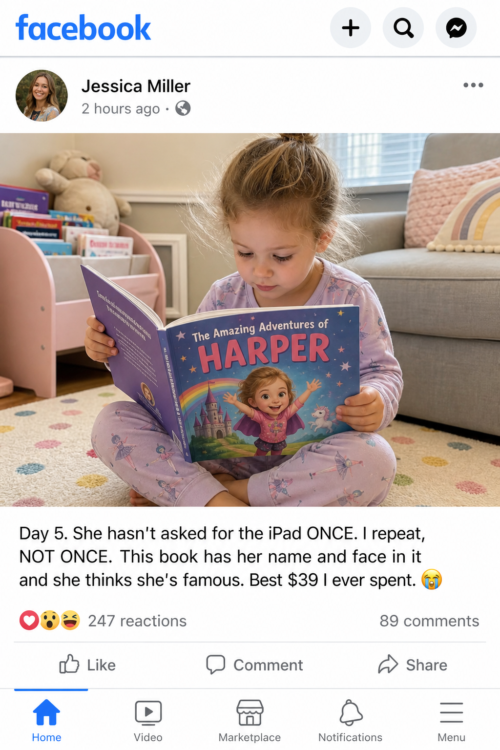 Sarah Rose - How I Made My Daughter The Star of Her Birthday Party Facebook ad: She Hasn't Asked for the iPad in 3 Days