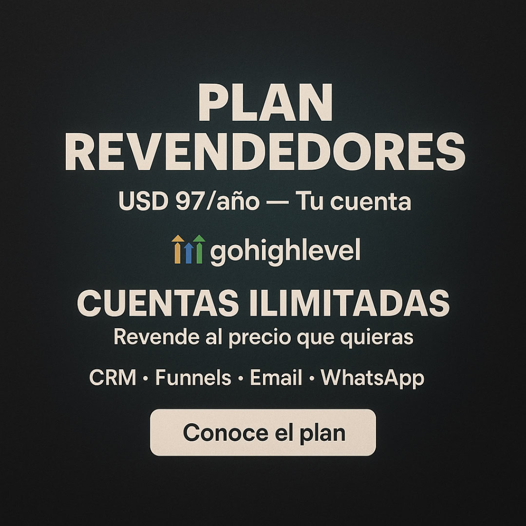 Andres Arenas Facebook ad: Revende GoHighLevel por solo $97 al año