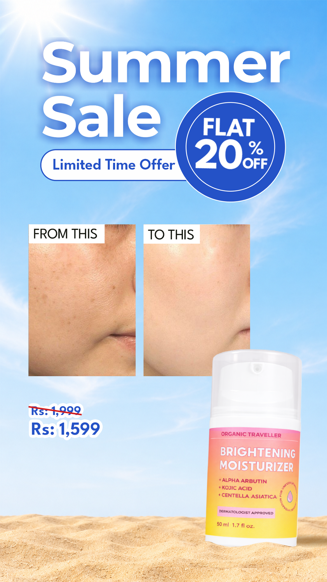 Organic Traveller - Skincare Facebook ad