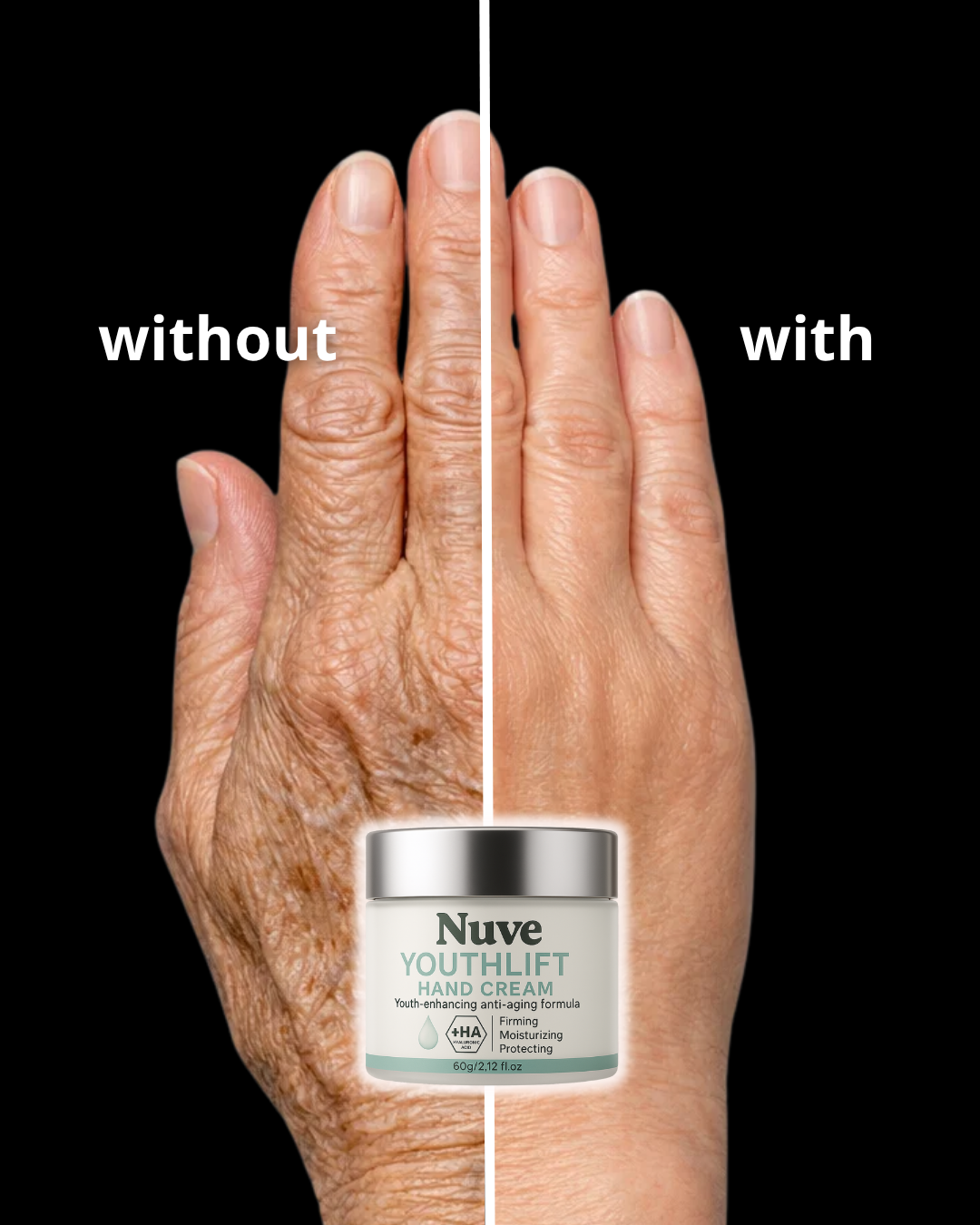 Youthful Hands Journal Facebook ad: 5 Reasons Your Hands Age Faster Than your Face
