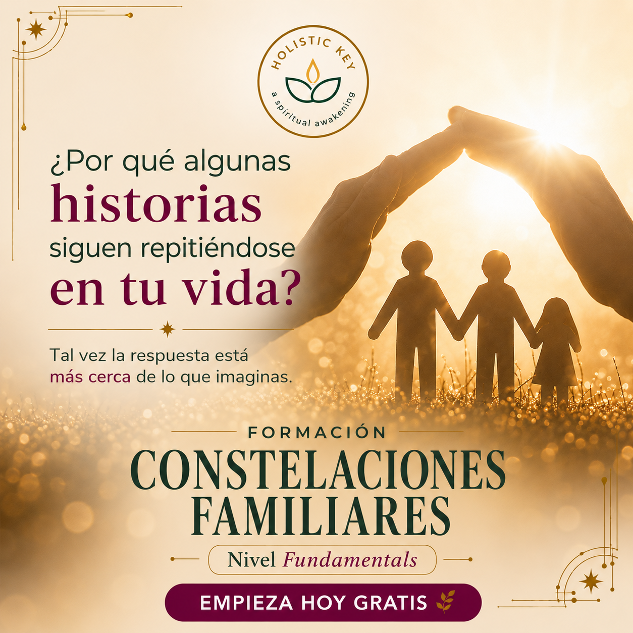 Holistic Key- A Spiritual Awakening Facebook ad: TAL VEZ EL BLOQUEO NO ERES TÚ