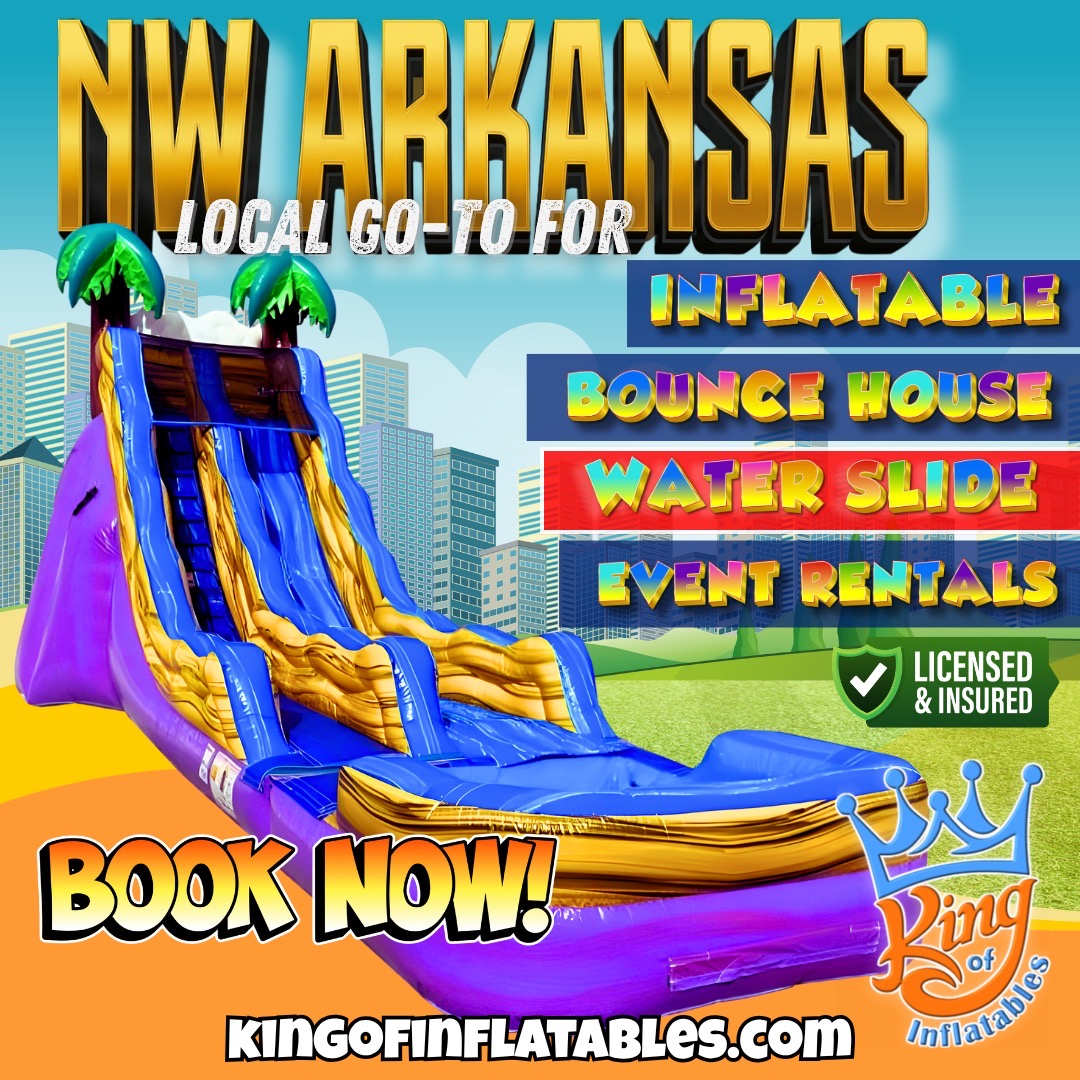 King of Inflatables Facebook ad: NW Arkansas’s Favorite Inflatable Rentals!