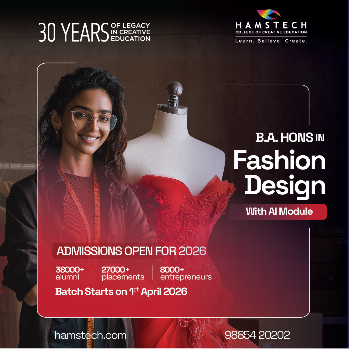 Hamstech College of Creative Education Facebook ad