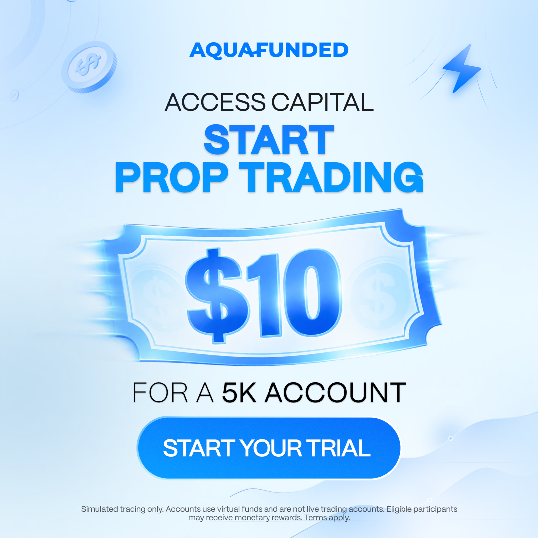 The Aqua Funded Facebook ad: Start With A 5K Demo Account For 10
